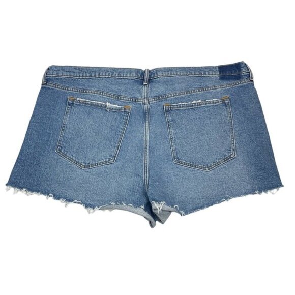 NWT ABERCROMBIE & FITCH High Rise Mom Cut-Off Denim Short Sz 22 - Picture 7 of 8